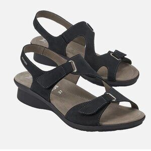 Mephisto Paris Women's Sandals Size EU 40 US 10 $295 in Black Suede